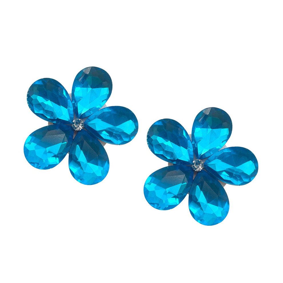 1 Pair Cartoon Floral Headphone Charm Glittering- Blue 7704001177107