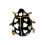 Handmade Copper Alloy Cocktail Ring In-white  black beetle1 1