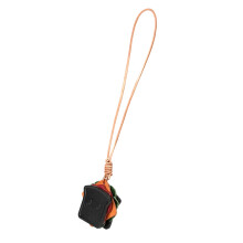 Delightful Sandwich Inspired Leather Key Clip Perfect-Black