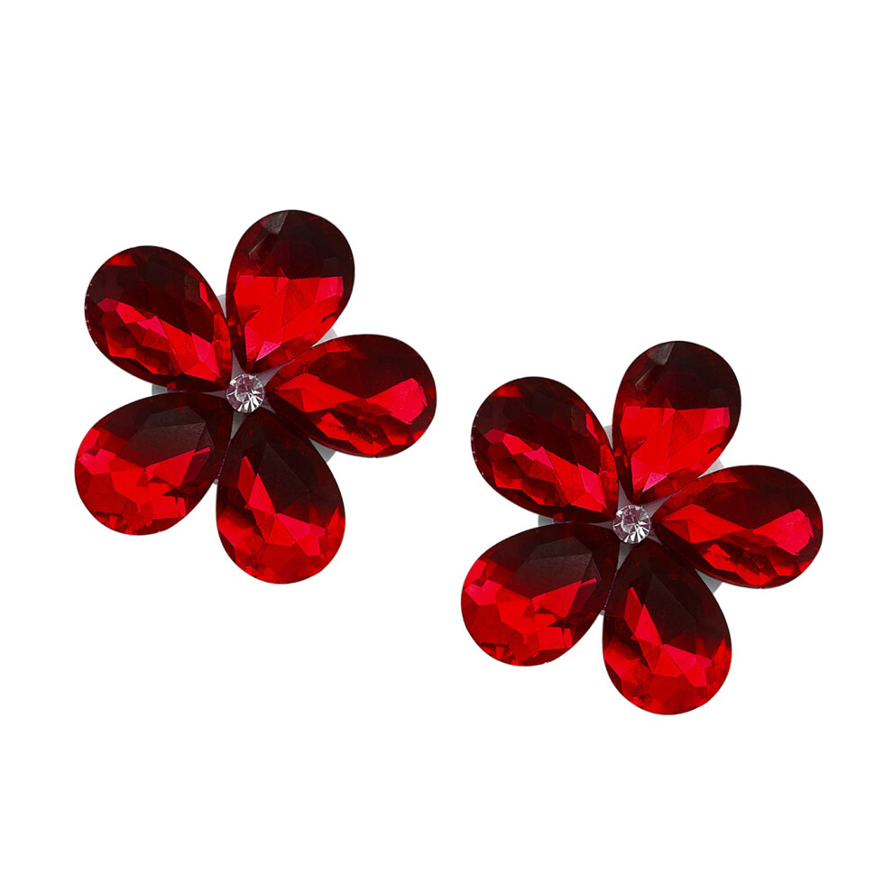 Fashionable Rhinestones Studded Headphone Ornaments In- Red 7704001179316