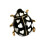Bague en forme d'insecte-coléoptère blanc et noir1 1