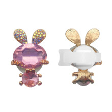 Delicate Rabbit Shaped Headphone Adornment With Shimmering-Pink