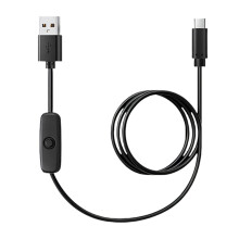 Praktisches USB-zu-Typ-C-Ein/Aus-Kabel mit-Schwarz