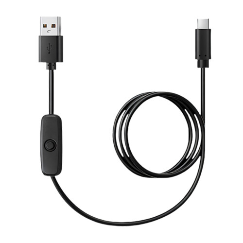 Praktisches USB-zu-Typ-C-Ein/Aus-Kabel mit-Schwarz