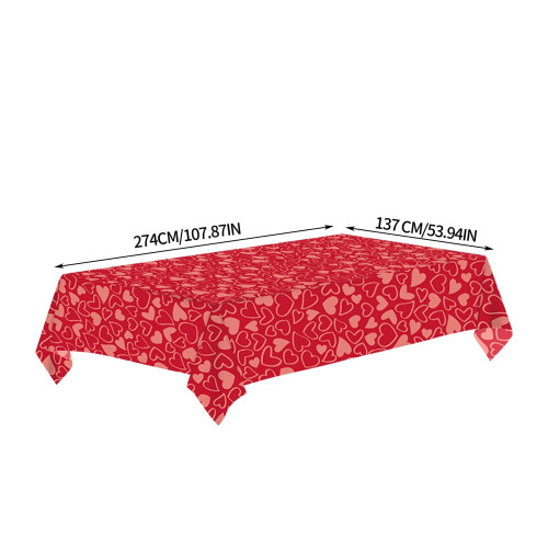 Nappe jetable Red Heart 54 x 108 pouces 1