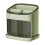 Chopstick Storage Box Green Plastic 1-Compartment with 2