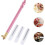 French Embroidery Punch Needle Set Metal Handle, Pink Sequin Beading Hook Needles 7