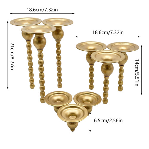 Candlestick Holders Iron Metal Taper Candle Holders Decorative 2