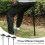 Portable Folding Camping Stool Black Lightweight Telescopic Compact Outdoor Seat 6