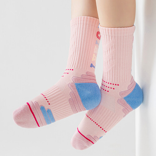 1 Pair Stretchable Athletic Sock Cotton Texture-dark blue 2XL 2