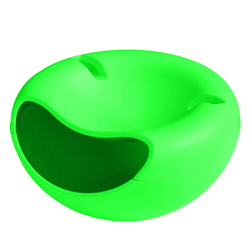 Bol à goûter double compartiment, plastique de qualité alimentaire, 21,5 cm 1