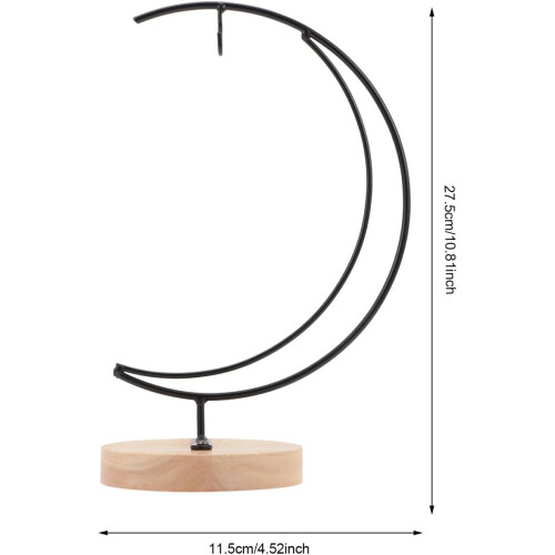 Support décoratif de bureau en forme de lune avec base en fer stable et soudure solide 1