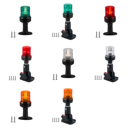 Weather Resistant 4 Color Boat Navigation-Adjust base white 2