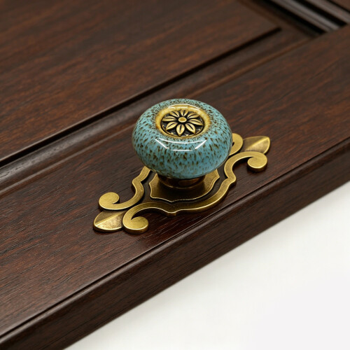 Antique Bronze Ceramic Drawer Pulls Elegant Zinc Alloy-7 2