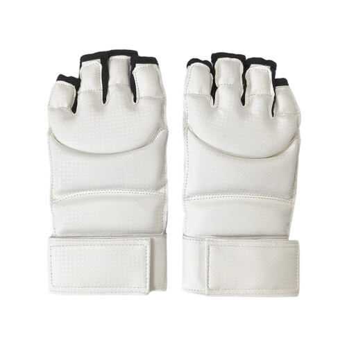 Boxhandschuhe, halber Finger, Kickbox-Handschuhe,-Weiß L 1