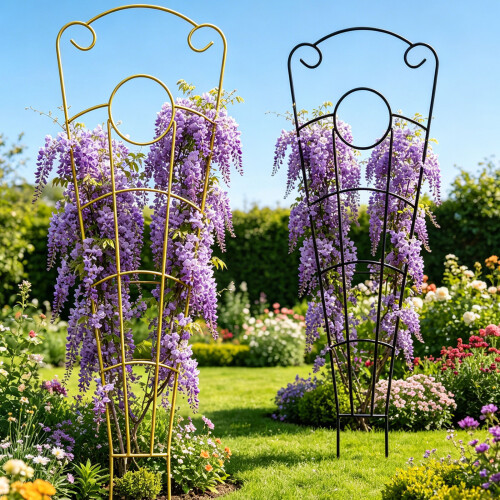 Decorative Iron Vine Support For Home Garden Use Great-Black 2