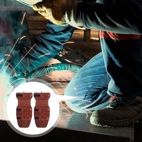 Cowhide Welding Knee Pads and Leg Protective Covers with Flame-resistant 2