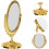 Vintage Oval Rotating Vanity Mirror High-Definition Reflection Lightweight Desk Mirror 6