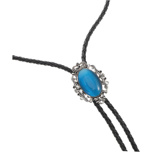 Γραβάτα Bolo με φυσικό σχέδιο Cat Eyes Stone Crown για άνδρες και γυναίκες Western Cowboy 2