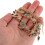 Set di 3 pezzi composto da collana e orecchini pendenti con strass per donna, ideale per matrimoni e feste. 3