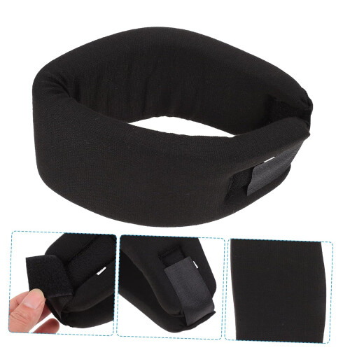 Sponge Neck Brace Cervical Support Strap Adjustable Neck Collar Black 2