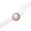 Set di collana, orecchini e anello con perle artificiali, gioielli vintage con strass. 3