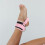 2Pcs Pink Ankle Straps Cable Machine Attachment with Double Hook and Loop Fastener and Strap 8