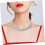 1 Set di gioielli con strass per donna: elegante collana, orecchini, anello e bracciale. 4