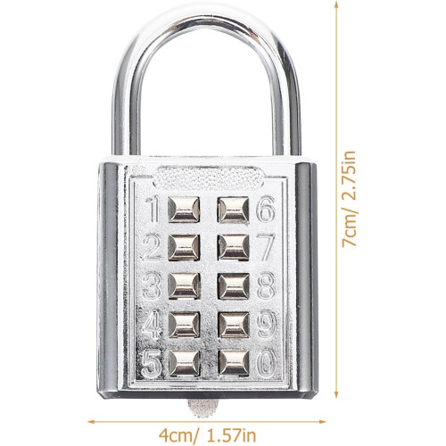 Resettable Digital Keypad Combination Lock Lightweight Portable Padlock 1