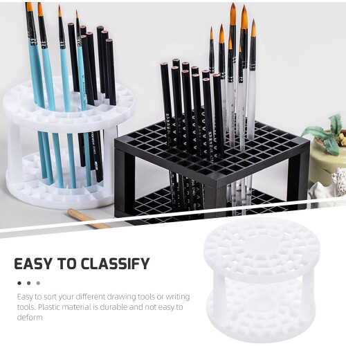 Porte-pinceaux de bureau multi-trous avec organiseur de crayons 2