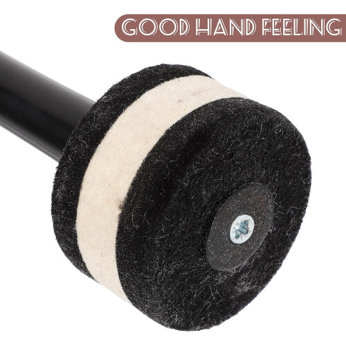 1 Pair Musical Drumstick Percussion Instrument Accessory Rubber Felt Head 2