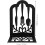 Black Iron Bookends Pair with Tableware Style Design, Non-deformable Decorative Book Holders 2