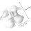 Ceramic Rabbit Bookends, White Pair Cute Bunny-Shaped Decorative Book Supports 2