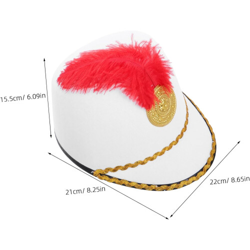 Plume Designed Nutcracker Hat Prop Elegant Costume Cap 1