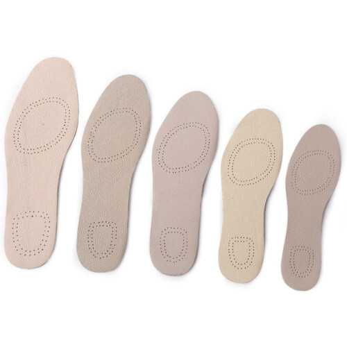 1pair Cattlehide Insoles Breathable Cowhide Leather Shoe Pads 1