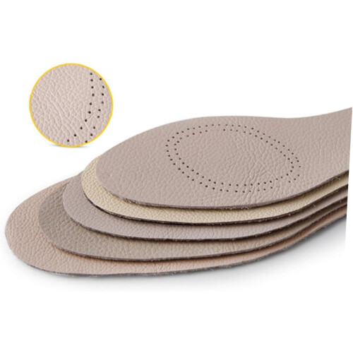 1pair Cattlehide Insoles Breathable Cowhide Leather Shoe Pads 2
