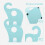 Elephant Shaped Metal Bookends Pair Blue Non-Skid Multi-Function Book Holder Organizer 4