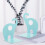 Elephant Shaped Metal Bookends Pair Blue Non-Skid Multi-Function Book Holder Organizer 7