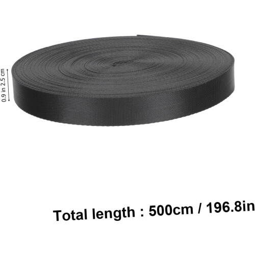 Cinghia in nylon robusta, leggera e resistente all'usura, lunga 50 metri e larga 2,5 cm. 1