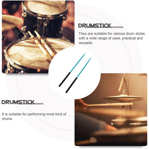 1 Pair Performance Drumsticks Stage Drumsticks Comfortable to Hold Versatile Blue Aluminum Alloy 2