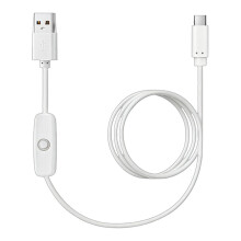 Hochwertiges PVC-USB-C-Ladekabel. USB-auf-Typ-C-Stromkabel-Weiß