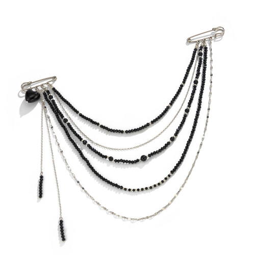 Ensemble de bijoux gothiques-Noir et blanc 01 Blanc K Noir 038