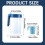 Plastic Water Pitcher with Lid and Handle, 64 oz, Includes 3