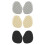 4 Paar High Heel Insert-schwarzes graues Betriebssystem 2