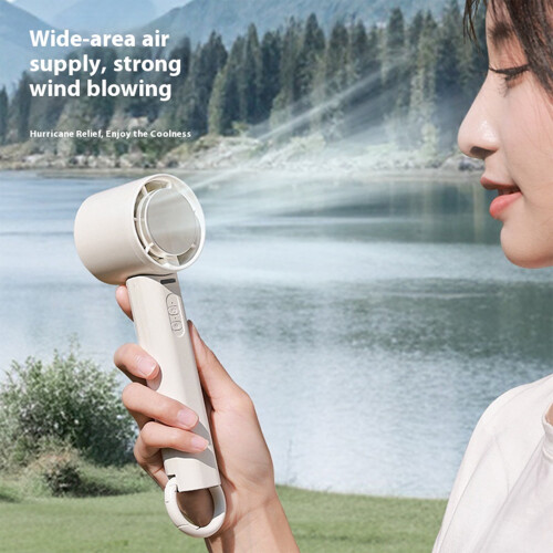 Oplaadbare handventilator met 3 snelheden – ABS, 2000mAh 1
