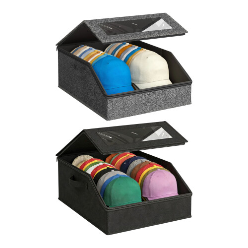 Stackable Hat Organizers for Baseball Caps,Hat Storage-Black 1