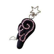 Fashionable Y2K Fabric Key Organiser Decorated With-Pink