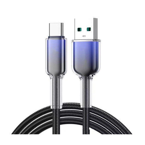 Modisches Typ-C-Kabel mit Farbverlauf, 120 W-USBTC Schwarz