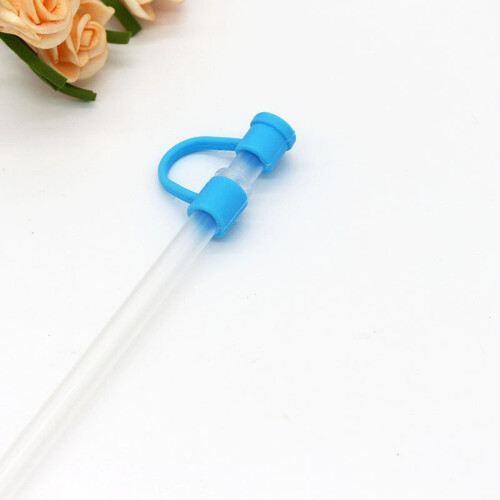 Silicone Straw Covers Dark Blue 8mm Fit 2