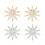 Trendy Two Tone Metal Ear Buds Decorations with Dazzling-Silver 2